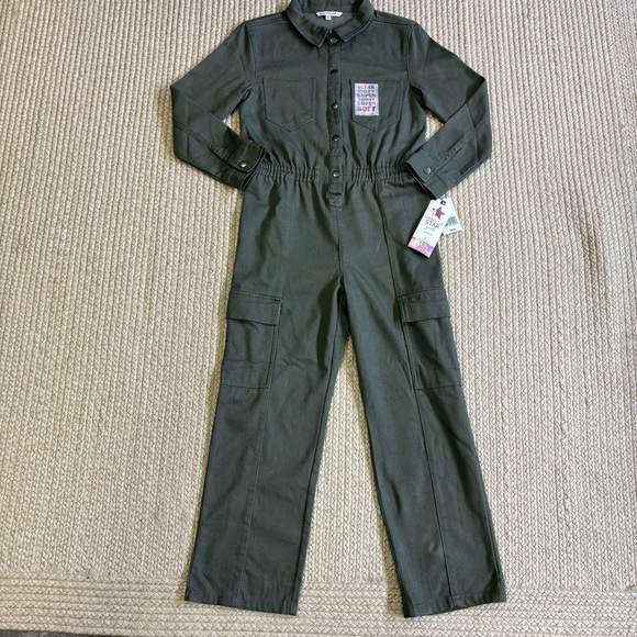 Vanilla Star Pants - Vanilla Star Green Cargo Jumpsuit Women’s Sz L NWT